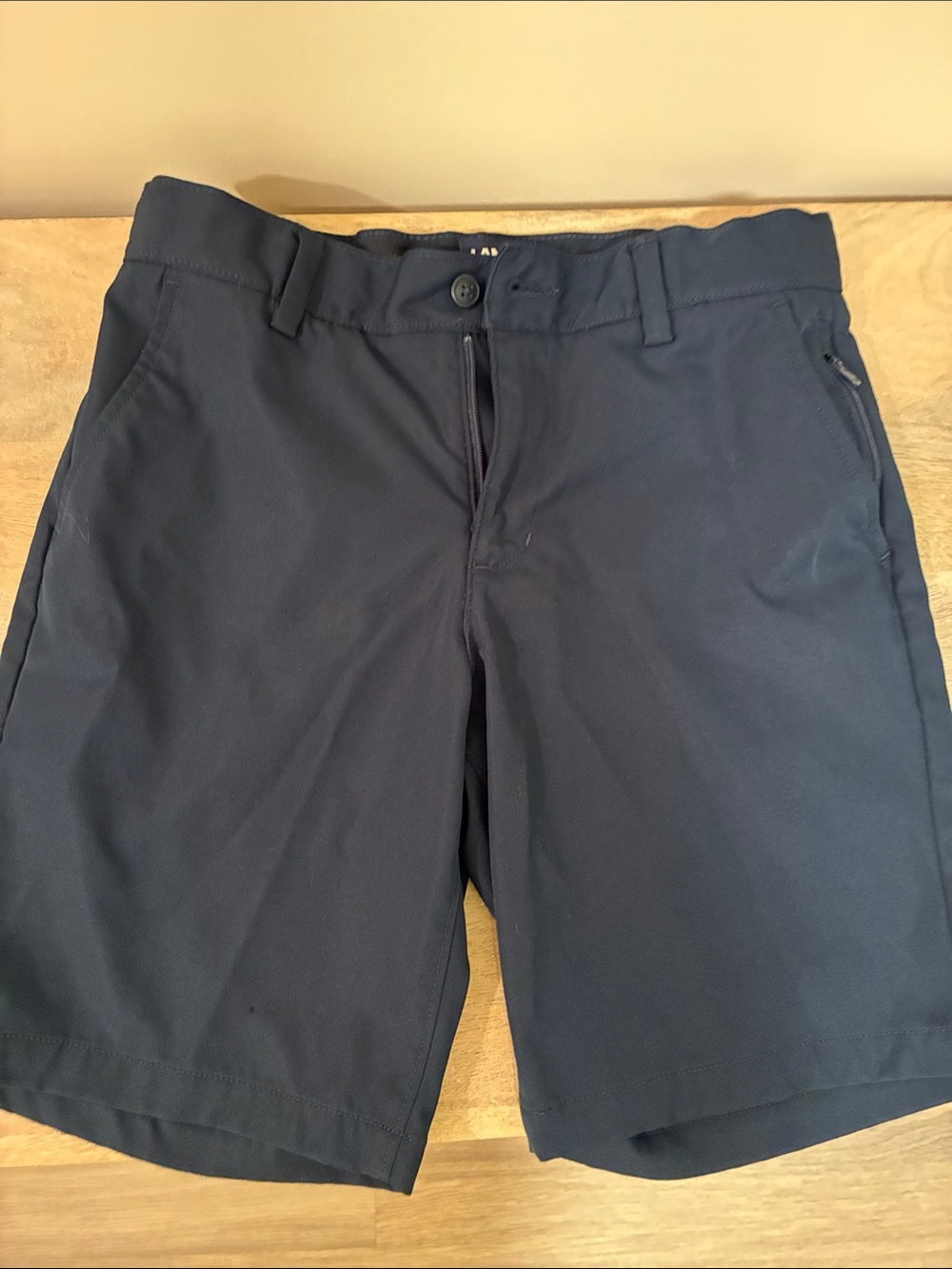 Lands' End Navy Boys' Flat-Front Shorts